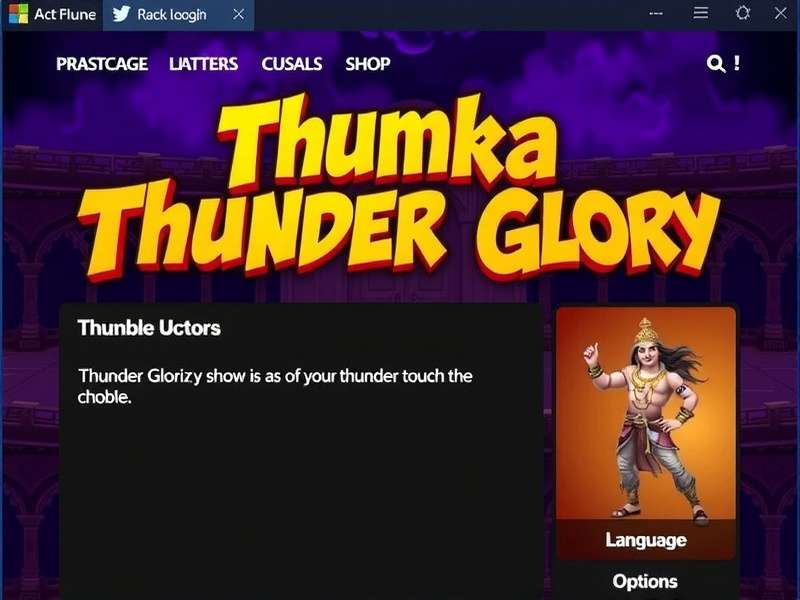 Thumka Thunder Glory Language Options Thumka Thunder Glory Language Options